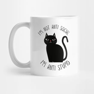 Anti Social & Stupid Cat Mug